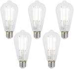 LUUMR 5 db Okos E27 Dimmelhető LED Izzók ST64 Átlátszó 7W 806lm 2700-6500K (03298)