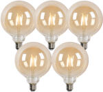 LUEDD 5 db-os okos E27 LED izzó szett G125 arany 4, 9W 470lm 1800-4000K (03099)