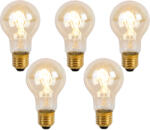 LUEDD 5 db E27 LED spirál izzószál izzó A60 Goldline 2W 150lm 2200K szett (03054)