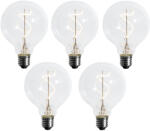 LUEDD 5 db E27 Dimmelhető LED spirál izzószál G95 4W 270lm 2700K (03155)