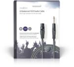 Nedis félprofi audió kábel COTH15120GY100, 6, 35mm monó jack dugó - 3p XLR aljzat, hossz 10m, rugalmas