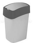 Keter Szemetes kuka billenő fedéllel műanyag 10 literes ezüst/grafit (CURVER_52490) (CURVER_52490)