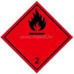  Információs címke, papír Gyúlékony gázok 2.1 10cmx10cm 300db/tekercs (EGYEB_59903) (EGYEB_59903)