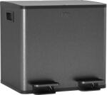 HomCom Kuka 2 rekesszel, 15L-es mindegyik, rozsdamentes acélból, csendes fedéllel, 41.7x36.6x43.2 cm, fekete (851-033V00BK)