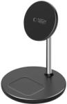 Tech-Protect QI15W-A39 2in1 MagSafe QI Vezeték nélküli töltő fekete (QI15W-A39)