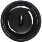  Emalia Olkusz zománcozott fedő fekete 20 cm (698443)