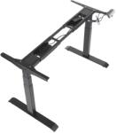  Íróasztal fém váza elektromos magasságállítással, elektromos PRATO 04-3T/B FEKETE