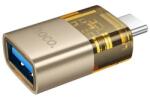hoco. Adaptor HOCO UA36B (mufă USB - Type-C, transfer de date și încărcare, OTG) GOLD (UA36B GOLD)