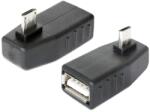 Delock adaptor USB micro-B male la USB 2.0-A female, OTG, rotit 90