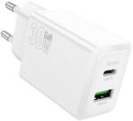 hoco. N71 Nuevo PD30W+QC3.0 GAN USB-C, USB-A töltő (EU)