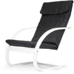 Homelux Finn hintaszék fa vázzal fehér - fekete (TXWQM-31_WHITE-BLACK) - geminiduo