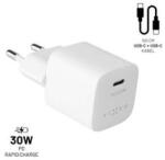 FIXED Încărcător FIX, USB-C, cablu USB-C/USB-C, 1m, 30W FIXC30M-CC-WH