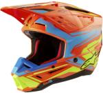 Alpinestars S-M5 Action 2 motokrossz bukósisak fluo narancssárga-világoskék- fluo sárga