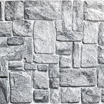 ANRO Wall Flexpanel PVC falburkoló lap - Mészkő, szürke műanyag burkolólap (TP10019925- Natural grey stone)