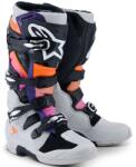 Alpinestars Tech 7 motoros csizma fekete-világosszürke-fluo narancssárga-gradient