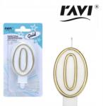 Ravi Szülinapi Gyertya Szám 0 Gold Ravi