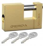 Gerda lakat Gerda Brass Line Kmt T6510A sárgaréz, tüske típusú (kłódka Gerda Brass Line KMT T6510A)