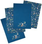 Catherine Lansfield Pamut konyharuha szett 4 db-os 50x70 cm Enchanted Twilight Animals - Catherine Lansfield