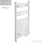 Radeco ADAMO AD7-600/L 1630x650 törölközőszárítós radiátor, MERKURY 1 (metál ezüst) színben (Radeco_ADAMO_AD7_600_L_MERKURY1)