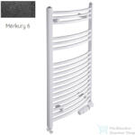 Radeco ADAMO AD6-400/L 1440x450 törölközőszárítós radiátor, MERKURY 6 (metál fekete) színben (Radeco_ADAMO_AD6_400_L_MERKURY6)