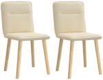 vidaXL 2 db krémszínű szövet étkezőszék (4101227)