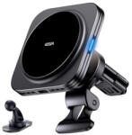 ESR HALOLOCK Qi2 autós tartó (műszerfalra, szellőzőre, öntapadó, 360°, 15W, wireless, MagSafe, gyorstöltő) FEKETE (GP-156646) (GP-156646)