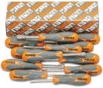 Beta 942Bx/S12 12 részes dugókulcs-csavarhúzó szerszám készlet bi-materiál nyéllel (943Bx) 4-5-5, 5-6-7-8-9-10-11-12-13-14 mm (009420030)