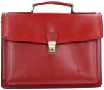 MaxModa Aktatáska bőr 1724 piros 2 rekeszes kisebb