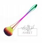 Molly Körömdíszítő ecset Púderpor Eltávolító Nagy Szivárványos 20cm (pędzelek do pyłu i pudru 20cm tęczowy)