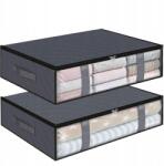 EdiBazzar Fiókos rendszerező Ruhaszekrény Ágyneműhuzat 2db Védőtáska Szürke (Szary organizer do szafy szuflady 2szt zestaw)