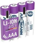 ANSMANN Micro AAA akku 1, 5V min. 400mAh typ. 500mAh 4db/csomag Li-Ion - A készlet erejéig