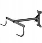 2K Kerékpár fali akasztó összecsukható alumínium fekete 20kg gumírozott fogantyúk (5903999206741)