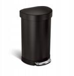 simplehuman - Félkör Alakú Pedálos Szemeteskosár 45L - Matt Fekete (CW2099)