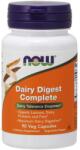 NOW NOW Dairy Digest Complete, Млечни ензими за непоносимост към лактоза, 90 растителни капсули