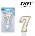 Ravi Szülinapi Gyertya Szám 7 Gold Ravi