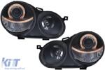 KITT Lightning Angel Eyes első lámpa VW Polo 9N (11.2001-04.2005) modellekhez, Fekete (HLVWPO9NB)