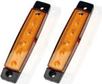 AUTOLIFE 25194 6LED-es szélességjelző - sárga - E-jel -12-24V (113505A-Y) - autolife