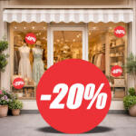  20% Kirakat akció kedvezmény matrica