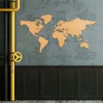 DUBLEZ Parafa 3d világtérkép falra | DUBLEZ