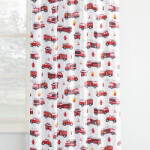 Goldea gyerek pamut függöny - tűzoltóautók 180x150 cm