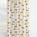 Goldea pamut gyerekfüggöny - teherautók és kotrógépek 240x150 cm