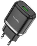 hoco. N3 hálózati töltő USB aljzat (18W, gyorstöltő 3.0) FEKETE (N3_B)