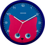 Karlsson Ceas de perete Peekaboo Cat, albastru închis (KA5997DB)