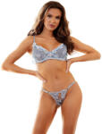 Subblime Sets SUBBLIME - virágmintás melltartó és bugyi szett, égkék S/M