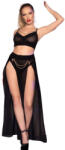Chilirose Sets CHILIROSE - fekete toppal és arany láncokkal díszített szoknya