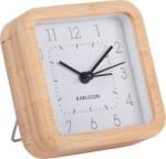 Karlsson Ceas deșteptător Neat Bamboo, pătrat, alb (KA5924WH)