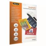 Fellowes Lamináló fólia, A4, 80 mikron, fényes, öntapadó hátlappal, 25 db/csomag, Fellowes® (5601703) - tonerpiac