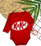 Myrat Baby Боди с дълги ръкави Kit-Kat червено