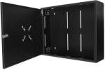 S-Link DVR szekrény - SL-DVR02 fali kivitel (550x450x150mm, ablakos, Flatpack, Fekete) (42895)