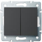 Kanlux LOGI 02-1022-141 gr Dupla nyomókapcsoló 25247